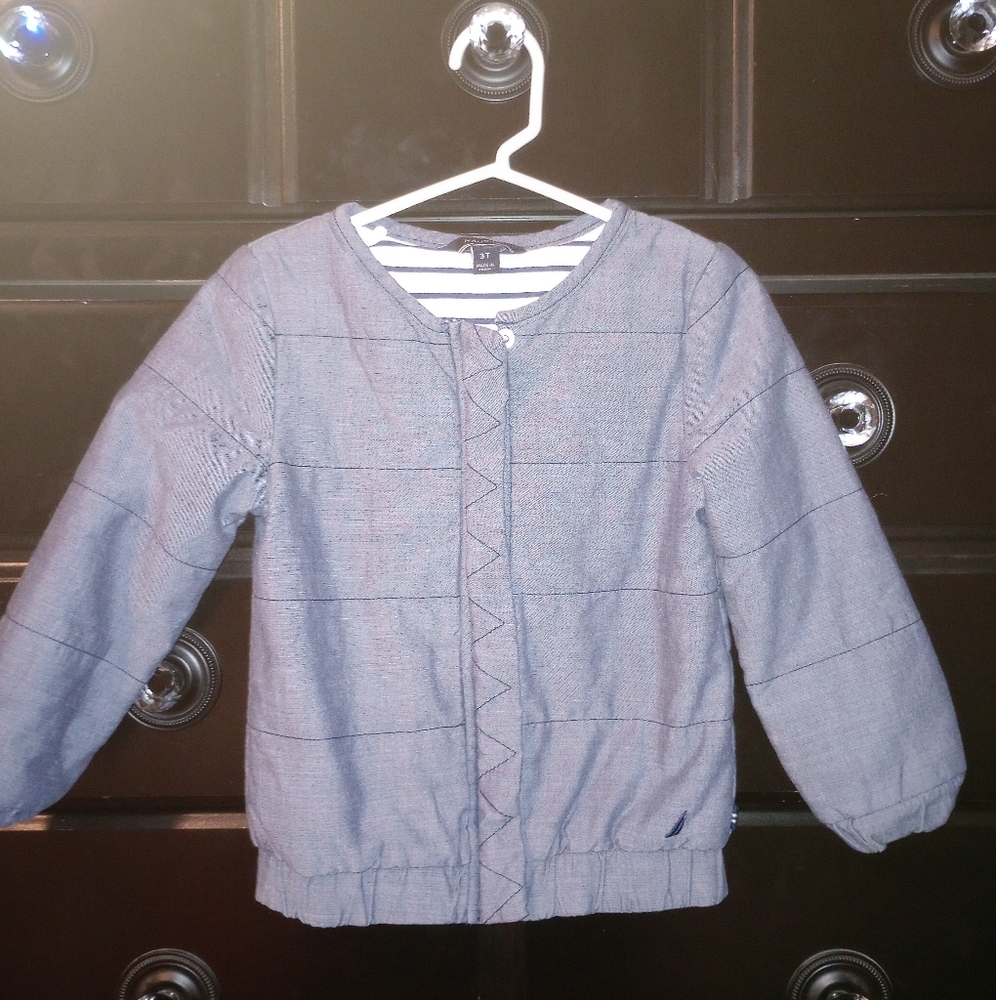 Nautica Toddler quilted zip front‎ jacket 3T